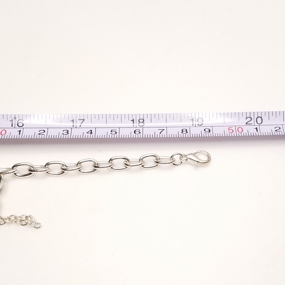 Statement Silver Shell Rose Flower Charm Necklace - image 7